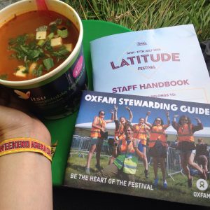 Music festival volunteering with Oxfam