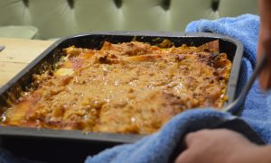 Homemade Lasagne at The Cowshed, Uig