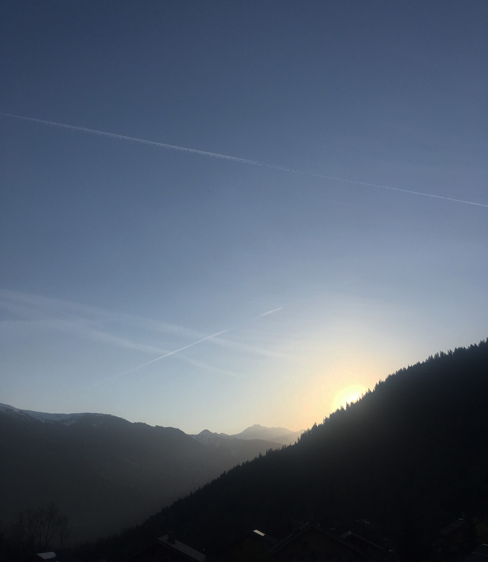 Sunrise Les Allues French Alps