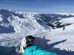 Snowboarding in Meribel