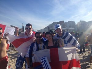 Greek fans at World Cup 2014