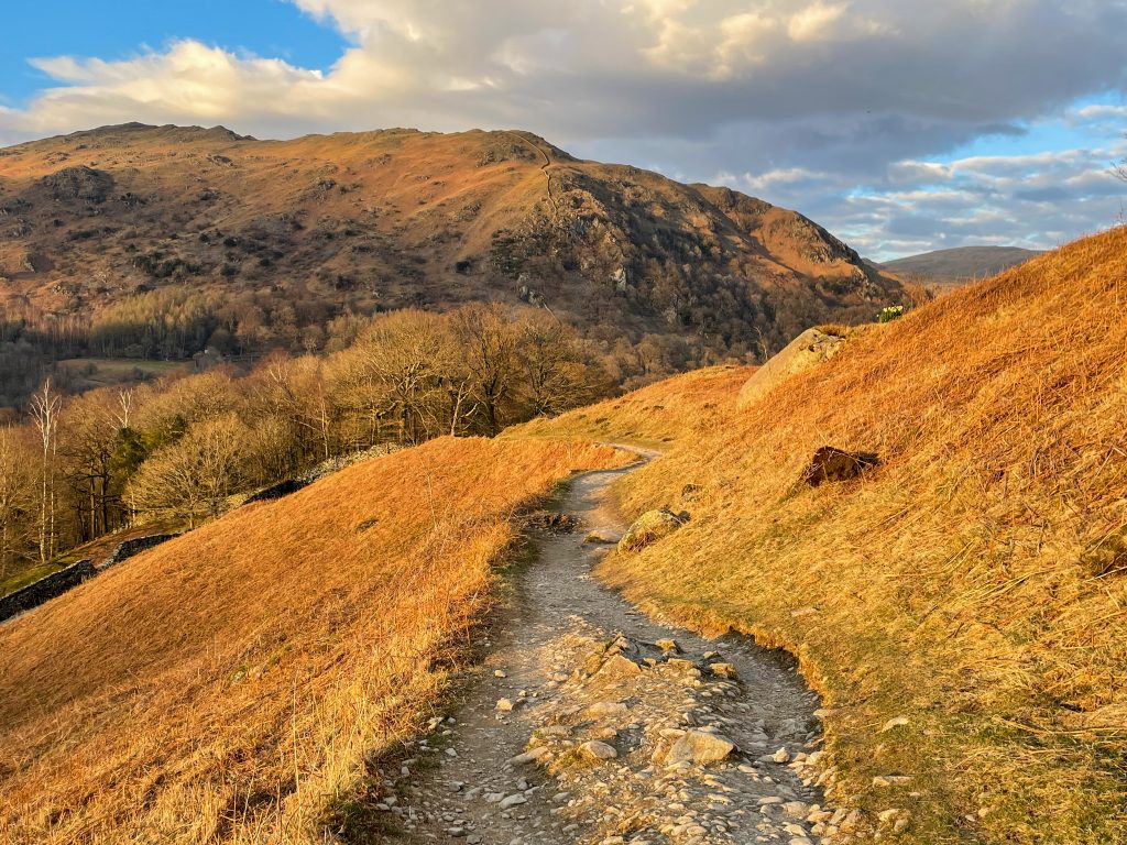 Loughrigg Terrace path at dusk