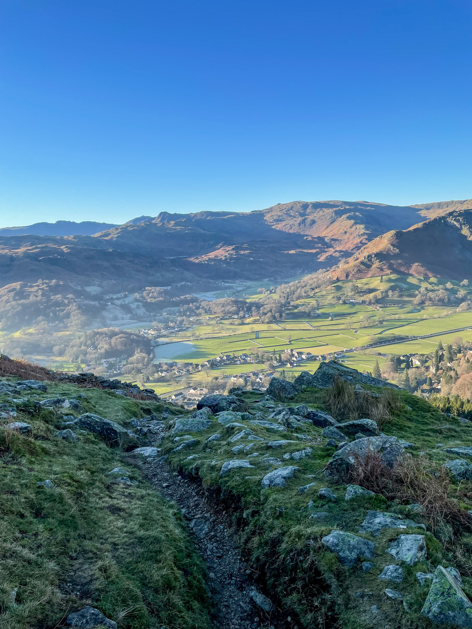 Grasmere from Stone Arthur path